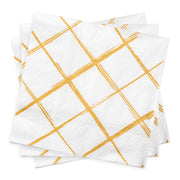 White with gold diamond paper napkins, beautifully crafted for weddings, galas, and all types of celebrations