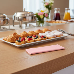 a premium choice Classic Pink Paper Dinner Napkins for disposable serving or dining.