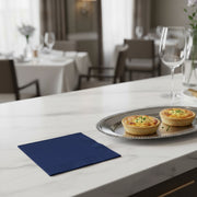 ideal Navy Blue Paper Beverage/Cocktail Napkins for parties, receptions, and catered events.