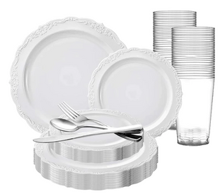 Efavormart 20 Pack - 3 inch Clear Mini Plastic Appetizer Plates, Rectangular Disposable Dessert Plates for Wedding, Birthday, Reception, Buffet