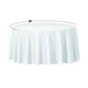 84" Clear Round Disposable Plastic Tablecloths Dimensions | Smarty Had A Party