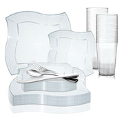 Clear Wave Plastic Wedding Value Set | Smarty Had A Party