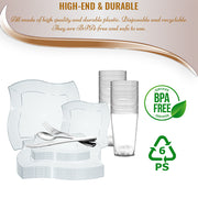 Clear Wave Plastic Wedding Value Set BPA Free | Smarty Had A Party