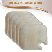 8.5" Square Palm Leaf Eco Friendly Disposable Wine Trays Quantity | Smarty Had A Party