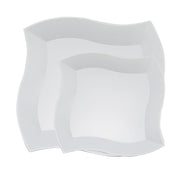 White Wave Plastic Dinnerware Value Set Secondary | Smarty Had A Party