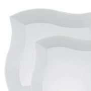 White Wave Plastic Dinnerware Value Set | Smarty Had A Party